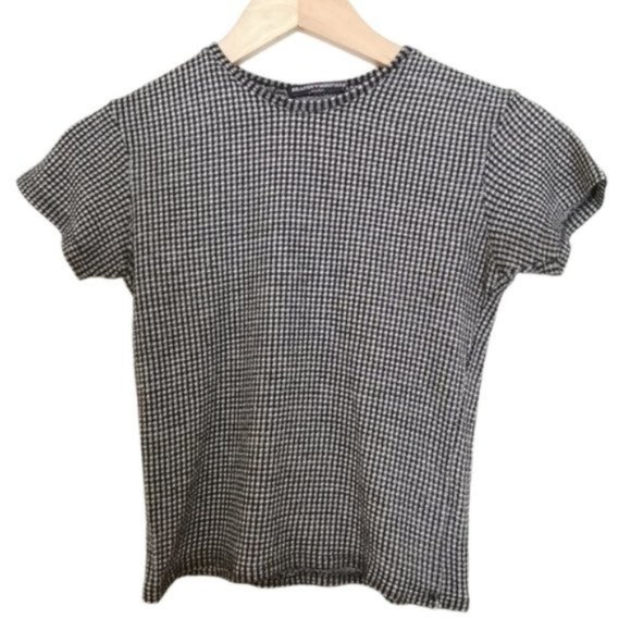 Brandy Melville Black Houndstooth Pattern Top - Picture 3 of 11